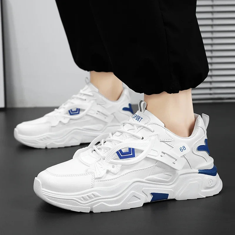 Student height increasing shoes four season new thick sole men's casual sports shoes soft sole comfortable outdoor running shoes
