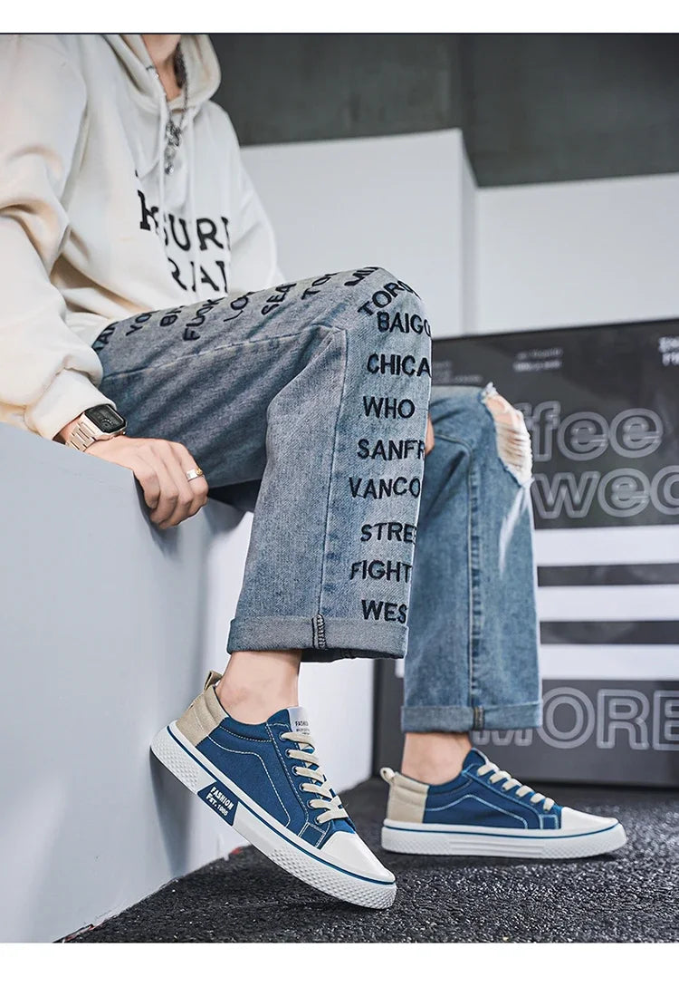 Men's Shoes Board Shoes Fashion Shoes 2024 Breathable Non-slip Men and Women's Casual Shoes Four Seasons Explosive Canvas Shoes
