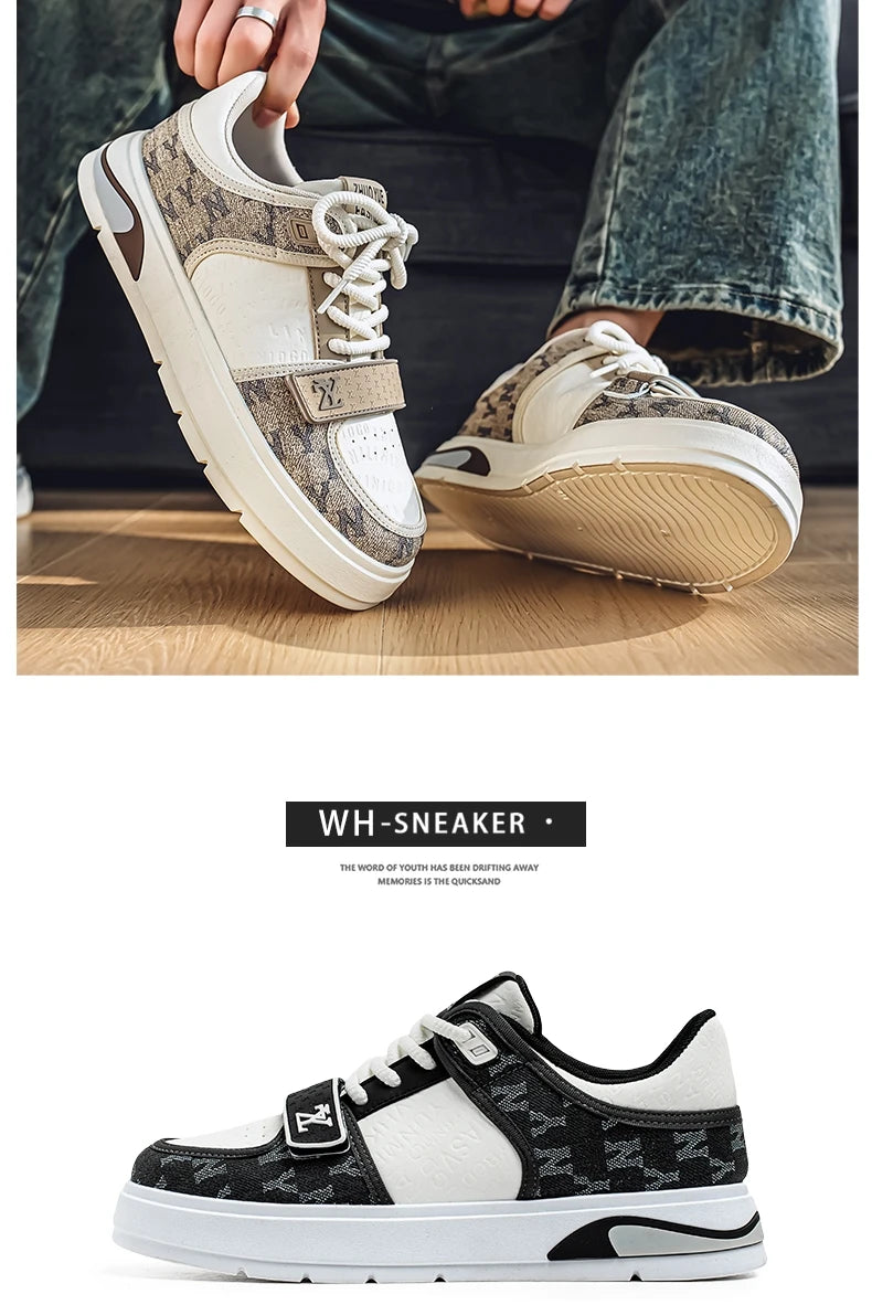 Fashion Blue Men's Sneakers 2025 Streetwear Hip Hop Shoes Spring Casual Skateboard Shoes Man Designer Luxury Sneakers