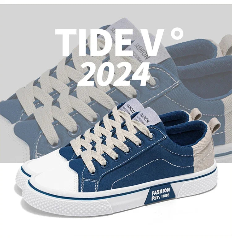 Men's Shoes Board Shoes Fashion Shoes 2024 Breathable Non-slip Men and Women's Casual Shoes Four Seasons Explosive Canvas Shoes