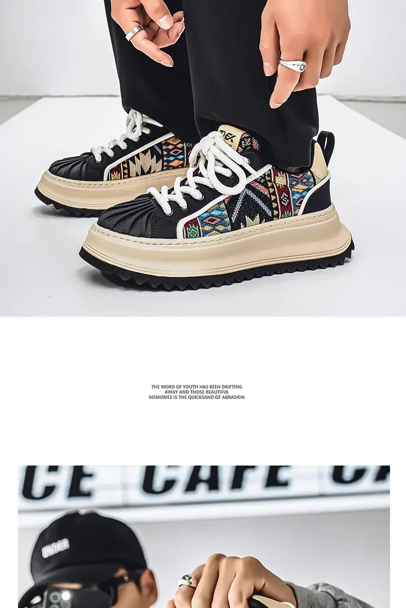 2025 New Men's Shoes American Fashion Shoes Fashion Waterproof Wear-resistant Low-top Board Shoes Daily Wear Street Casual Shoes