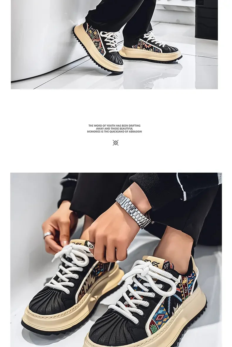 2025 New Men's Shoes American Fashion Shoes Fashion Waterproof Wear-resistant Low-top Board Shoes Daily Wear Street Casual Shoes