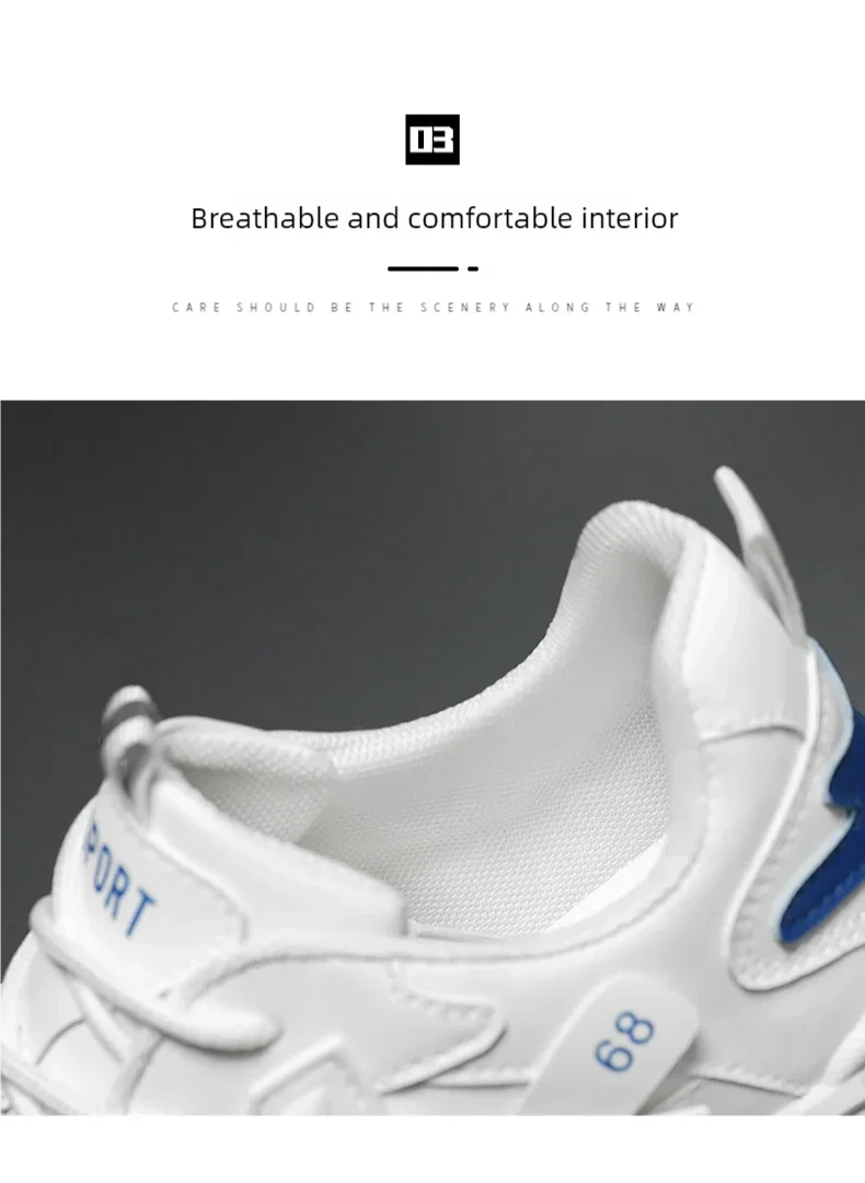 Student height increasing shoes four season new thick sole men's casual sports shoes soft sole comfortable outdoor running shoes