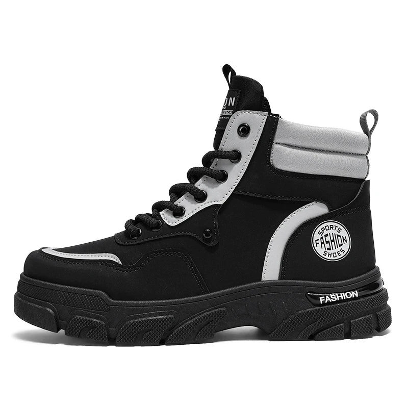 Military Shoes Men's Handmade Boots Men's Boots Dress Men's Safety Shoes Luxury Shoes High Quality Taco Ankle Boots for Men