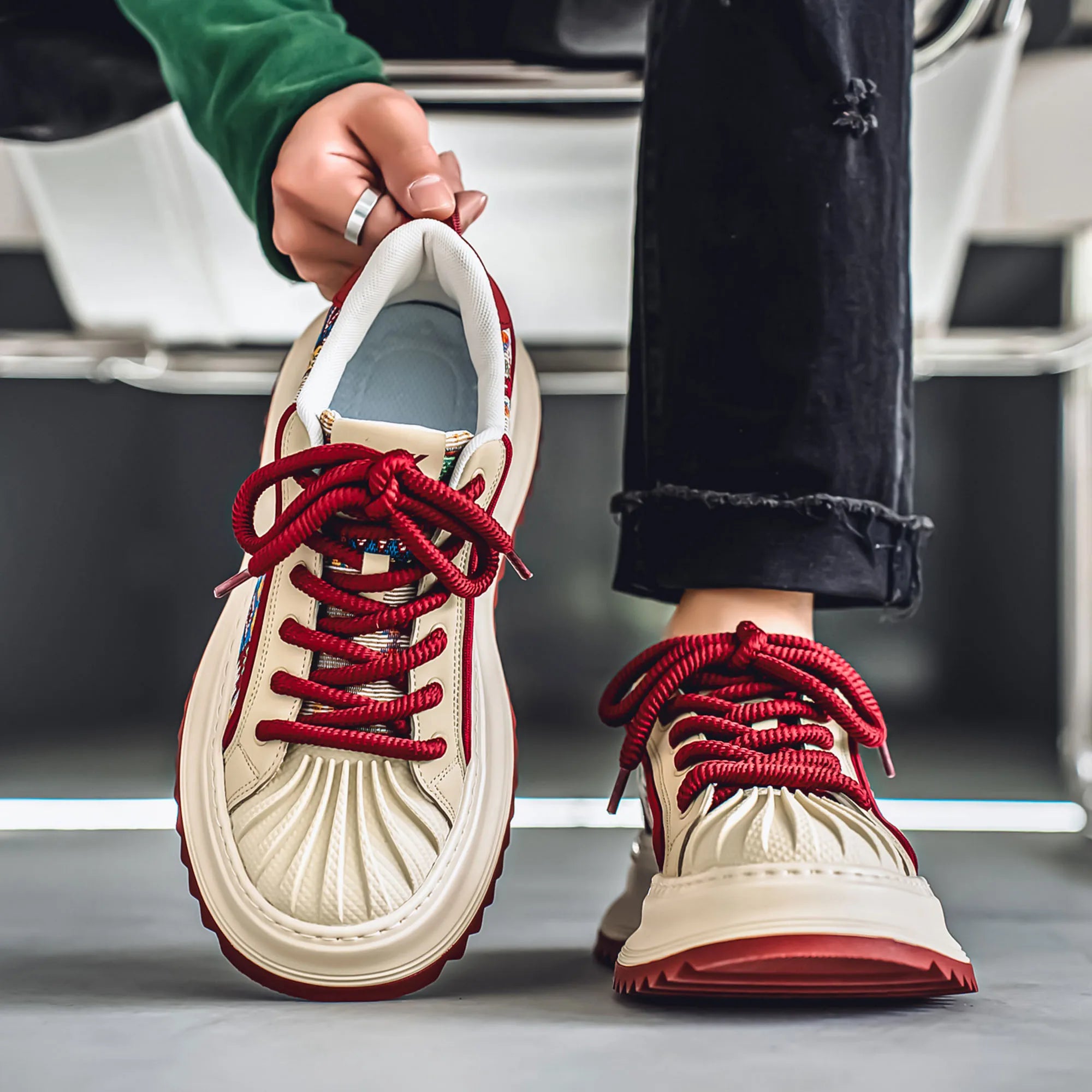2025 New Men's Shoes American Fashion Shoes Fashion Waterproof Wear-resistant Low-top Board Shoes Daily Wear Street Casual Shoes