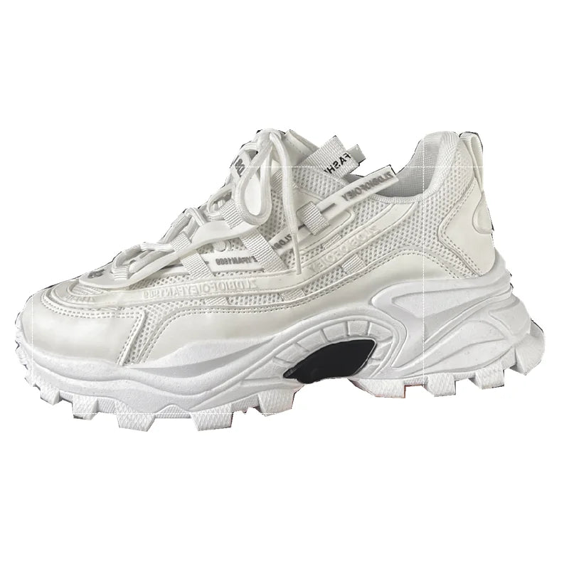 Men Shoes Sneakers Male Mens Walking Shoes Men's Chunky Sneakers Leather Men Casual Trainers Fashion Platform Shoes Footwear