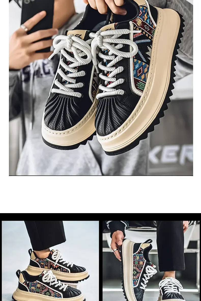 2025 New Men's Shoes American Fashion Shoes Fashion Waterproof Wear-resistant Low-top Board Shoes Daily Wear Street Casual Shoes