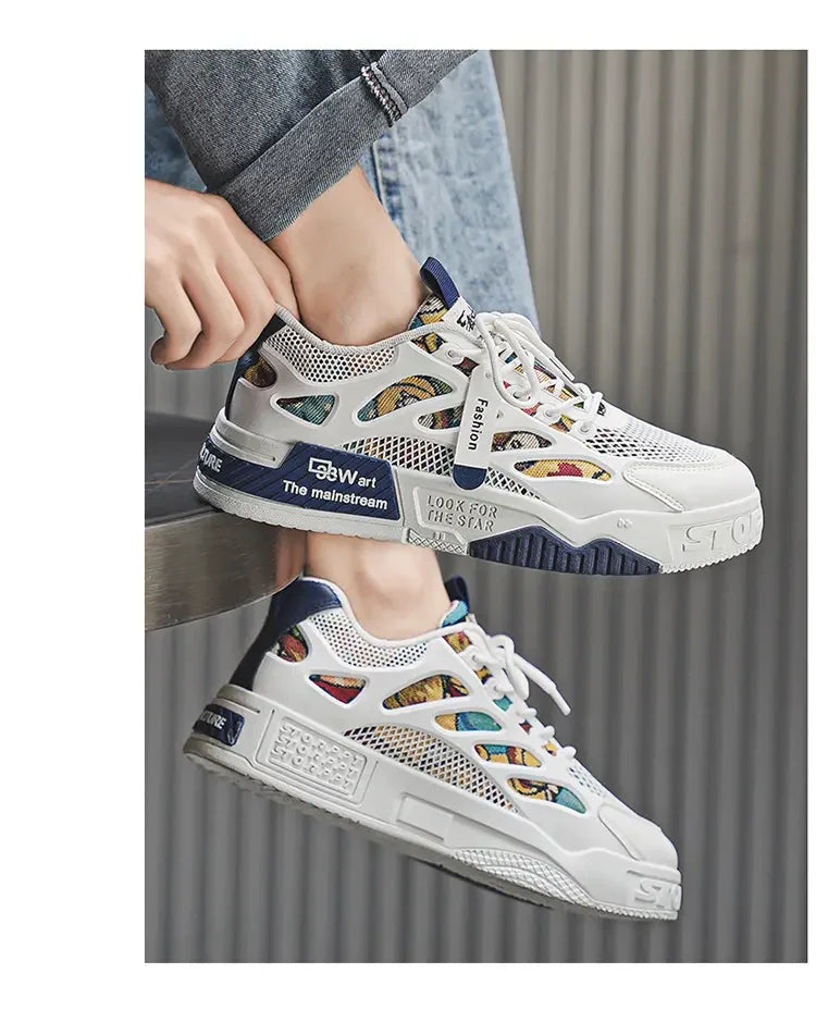 Men's Luxury Running Shoes Breathable Skateboard Shoes Chunky Comfortable Casual Sneakers Summer Tennis Shoes Men's Shoes