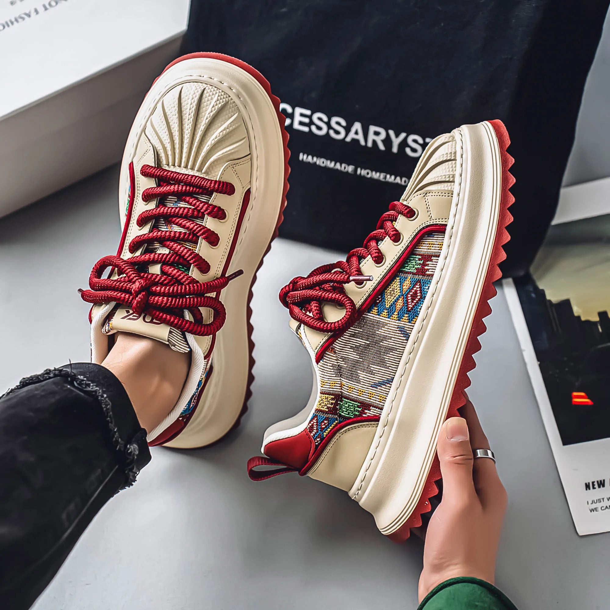 2025 New Men's Shoes American Fashion Shoes Fashion Waterproof Wear-resistant Low-top Board Shoes Daily Wear Street Casual Shoes