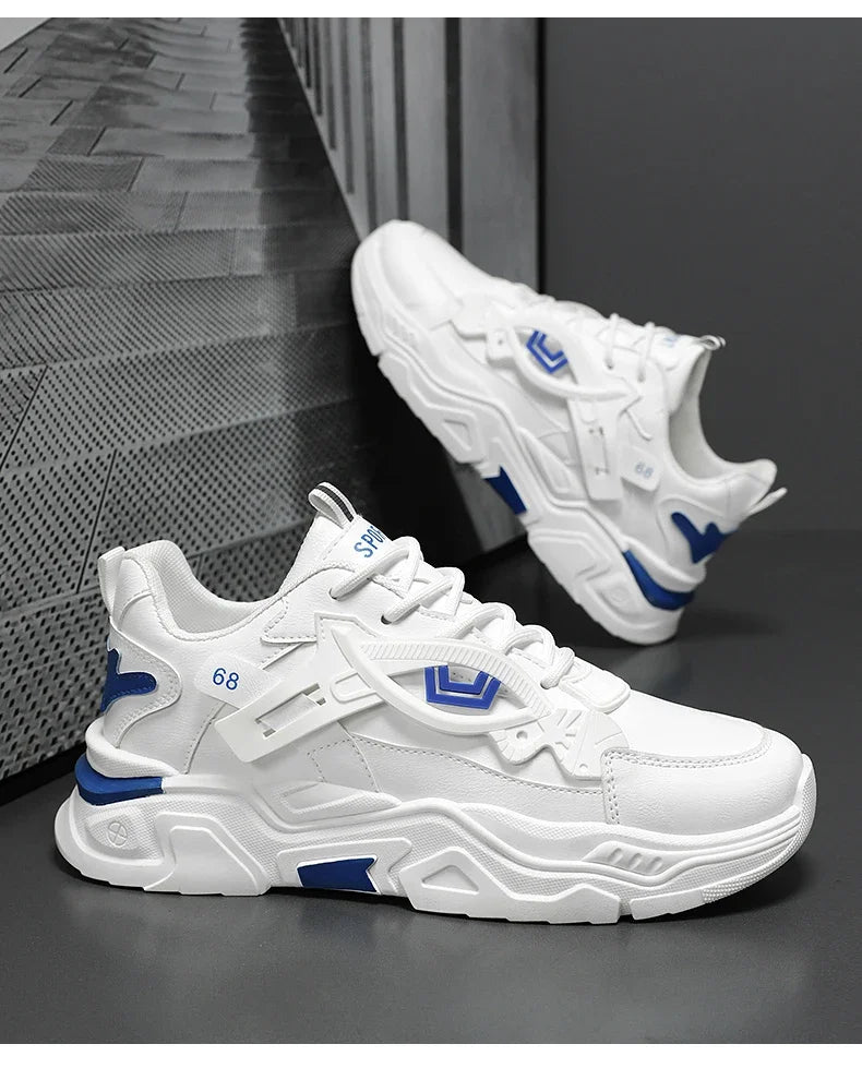 Student height increasing shoes four season new thick sole men's casual sports shoes soft sole comfortable outdoor running shoes