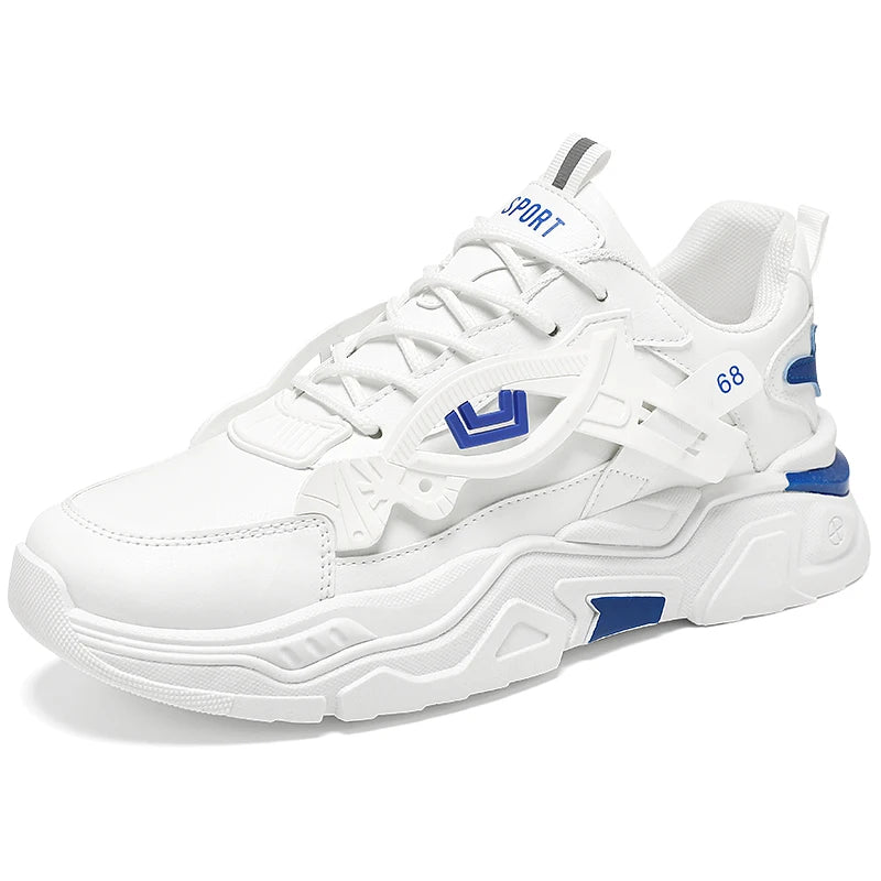 Student height increasing shoes four season thick soled men's casual sports shoes soft soled comfortable outdoor running shoes