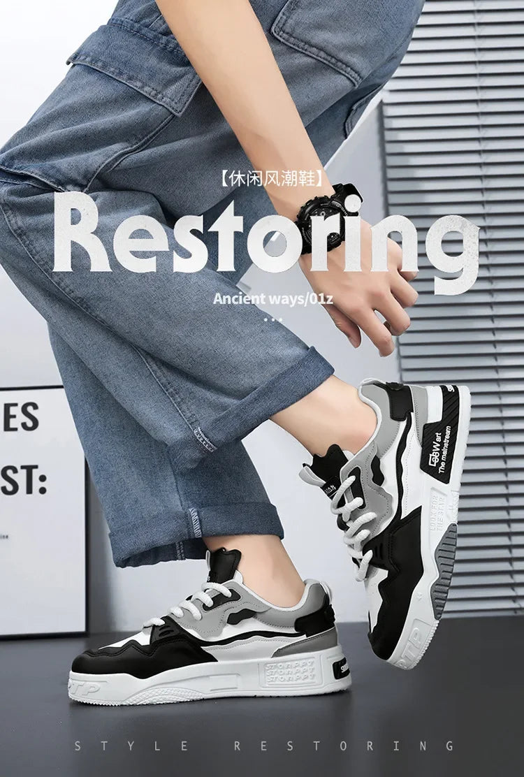 Mens Sneakers Spring Autumn Brand Vulcanized Shoes 2024 Fashion Thick Sole Shoes for Men Male Sport Shoes Tenis Masculino