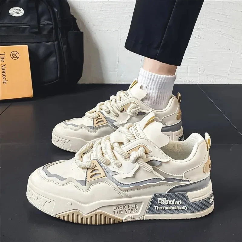 Mens Sneakers Spring Autumn Brand Vulcanized Shoes 2024 Fashion Thick Sole Shoes for Men Male Sport Shoes Tenis Masculino