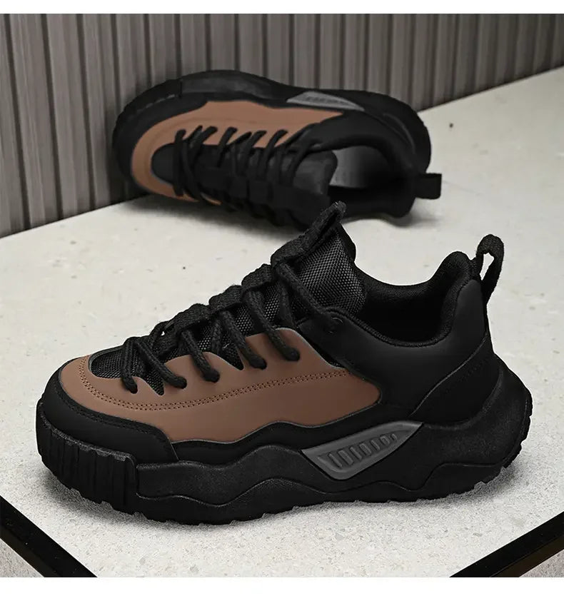 2025Designer Color Block Luxury Chunky Sneakers for Men Casual Thick Platform Fashion Casual Shoes Sports Running Trainers Tenis