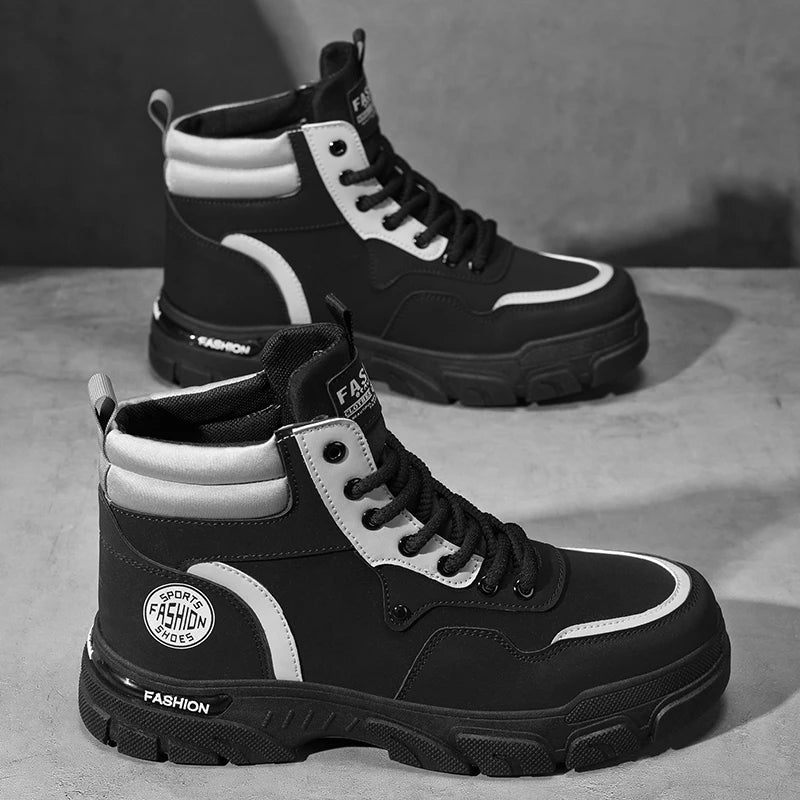 Military Shoes Men's Handmade Boots Men's Boots Dress Men's Safety Shoes Luxury Shoes High Quality Taco Ankle Boots for Men