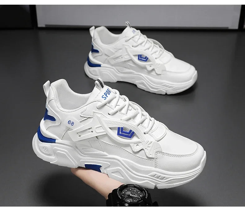 Student height increasing shoes four season new thick sole men's casual sports shoes soft sole comfortable outdoor running shoes