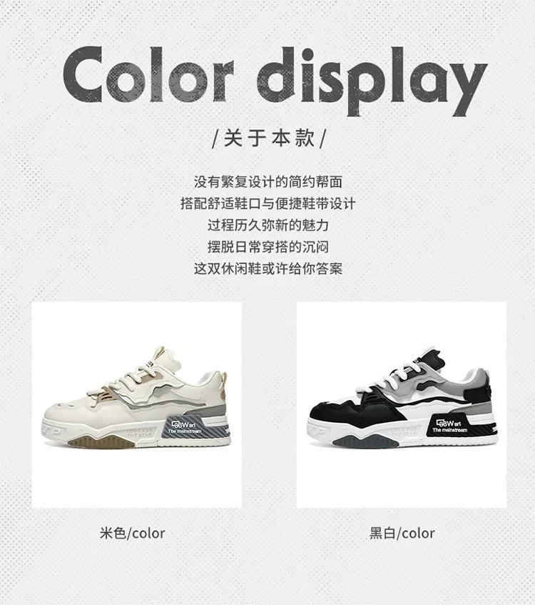 Mens Sneakers Spring Autumn Brand Vulcanized Shoes 2024 Fashion Thick Sole Shoes for Men Male Sport Shoes Tenis Masculino