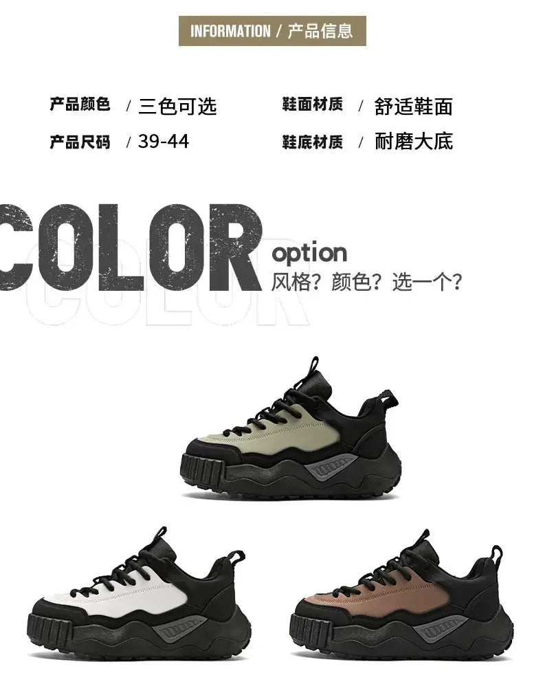 2025Designer Color Block Luxury Chunky Sneakers for Men Casual Thick Platform Fashion Casual Shoes Sports Running Trainers Tenis