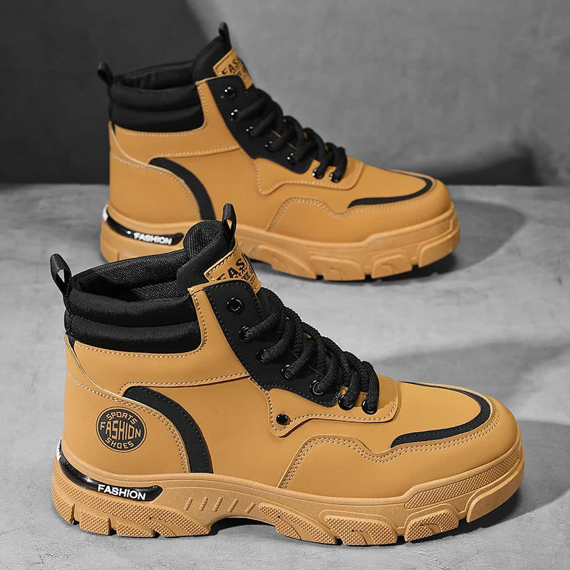 Military Shoes Men's Handmade Boots Men's Boots Dress Men's Safety Shoes Luxury Shoes High Quality Taco Ankle Boots for Men