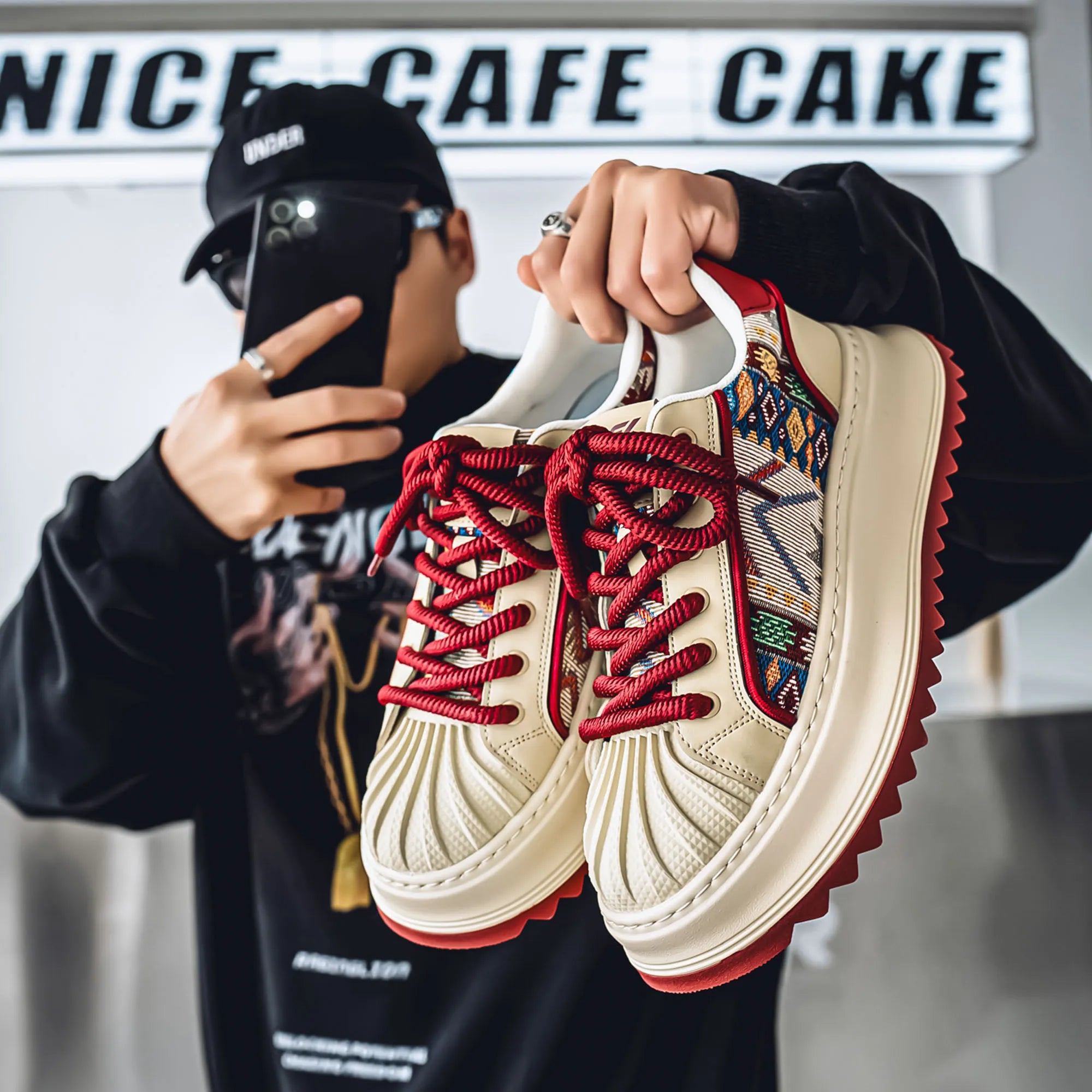 2025 New Men's Shoes American Fashion Shoes Fashion Waterproof Wear-resistant Low-top Board Shoes Daily Wear Street Casual Shoes
